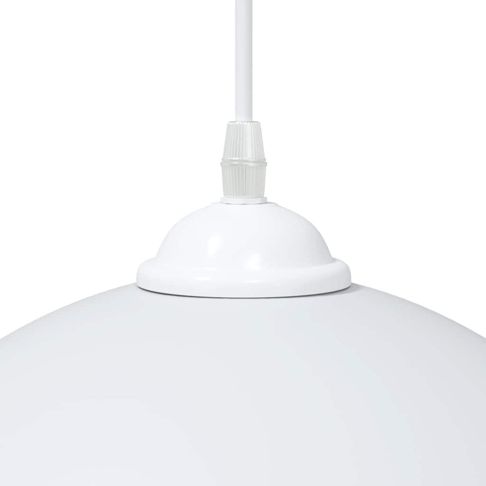 Produktbild för Pendellampa 2 st höjdjusterbar E27 vit Ø 30 cm metall