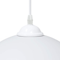 Produktbild för Pendellampa 2 st höjdjusterbar E27 vit Ø 30 cm metall