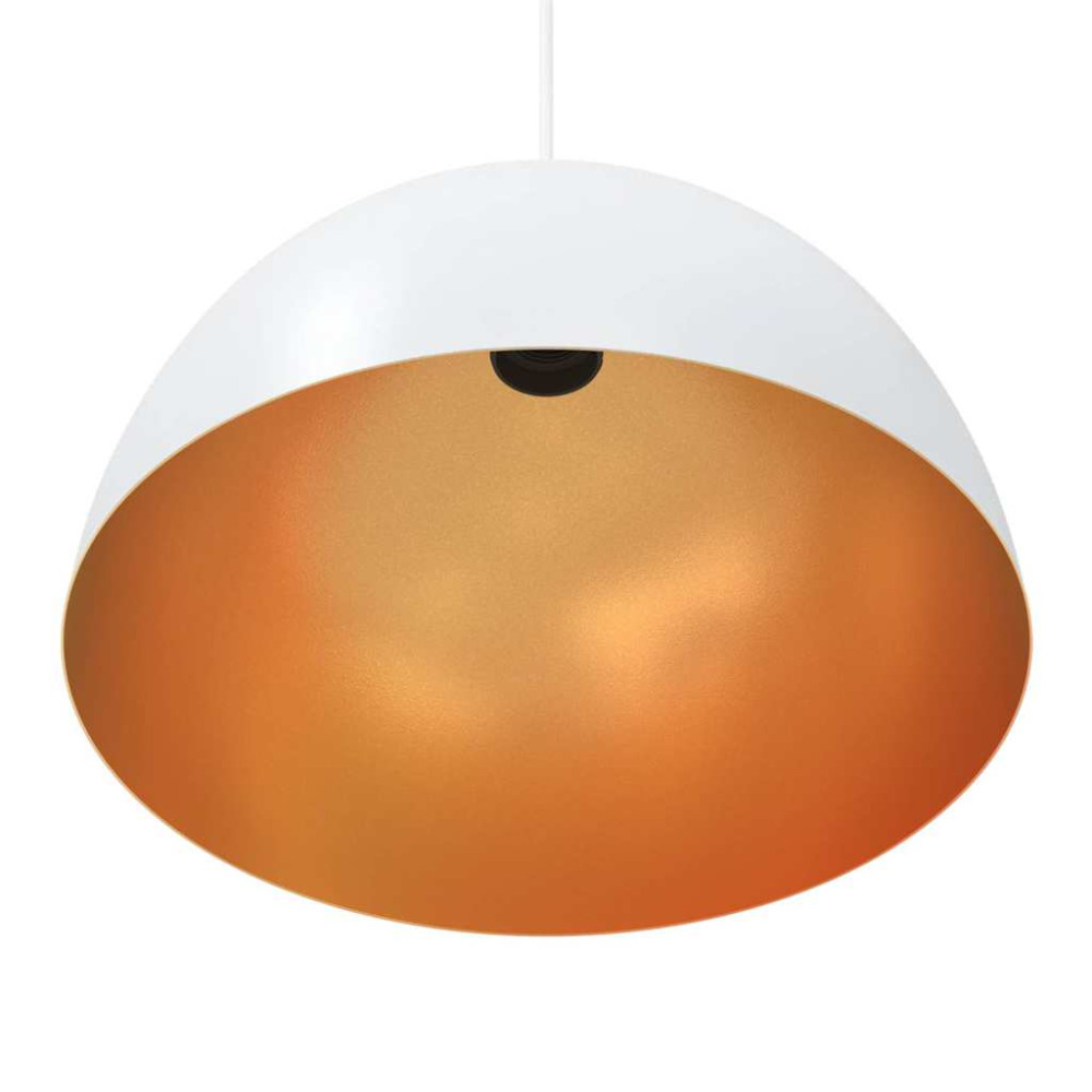 Produktbild för Pendellampa 2 st höjdjusterbar E27 vit Ø 30 cm metall
