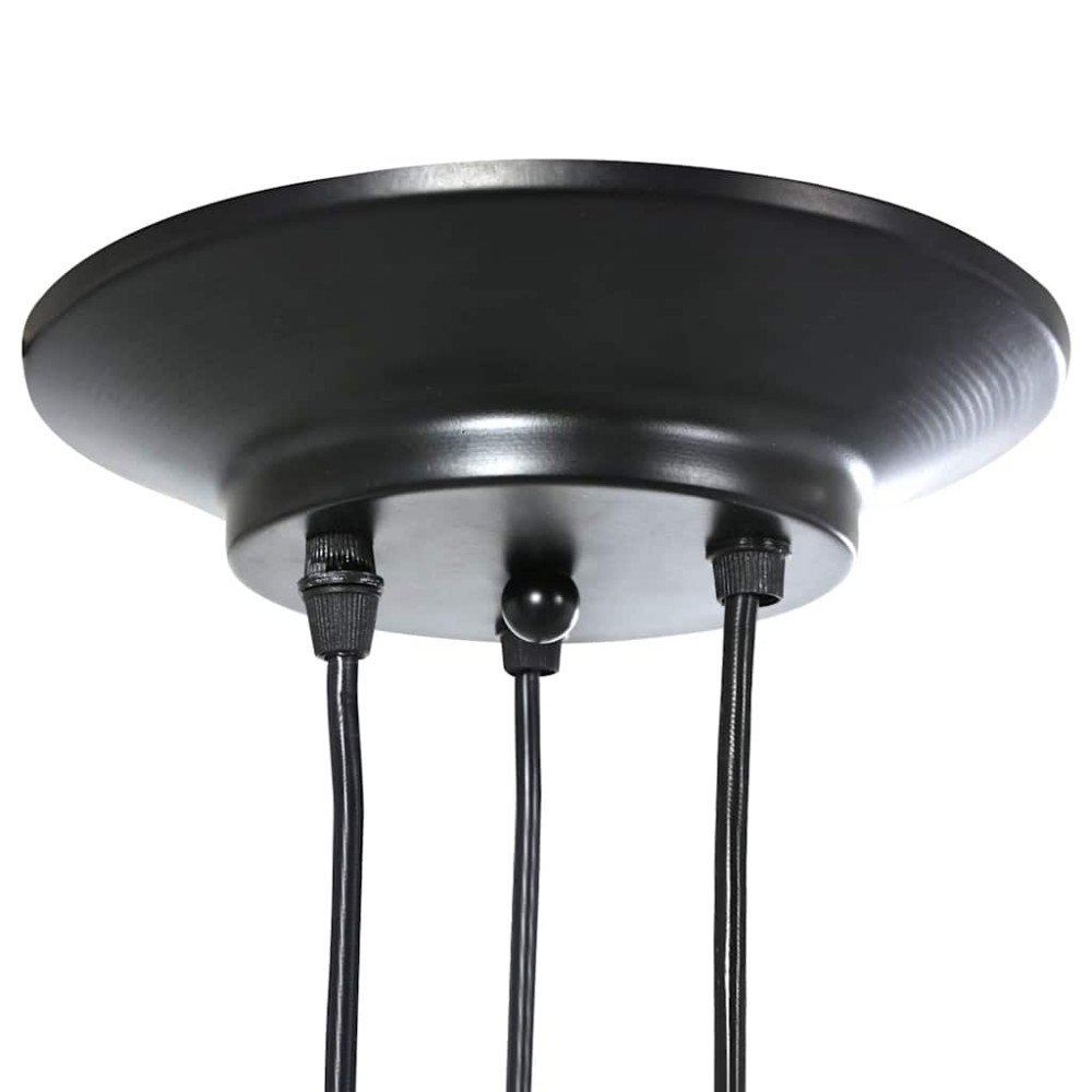 Produktbild för Taklampa med 3 lamphållare E27 svart metall