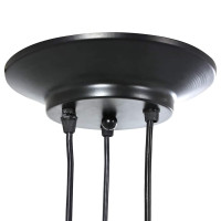 Produktbild för Taklampa med 3 lamphållare E27 svart metall