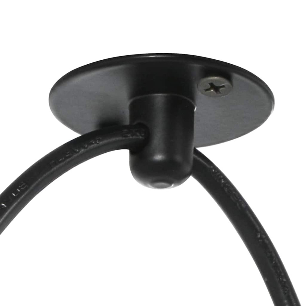 Produktbild för Taklampa med 3 lamphållare E27 svart metall
