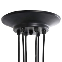 Produktbild för Pendellampa med 6 lamphållare E27 svart metall