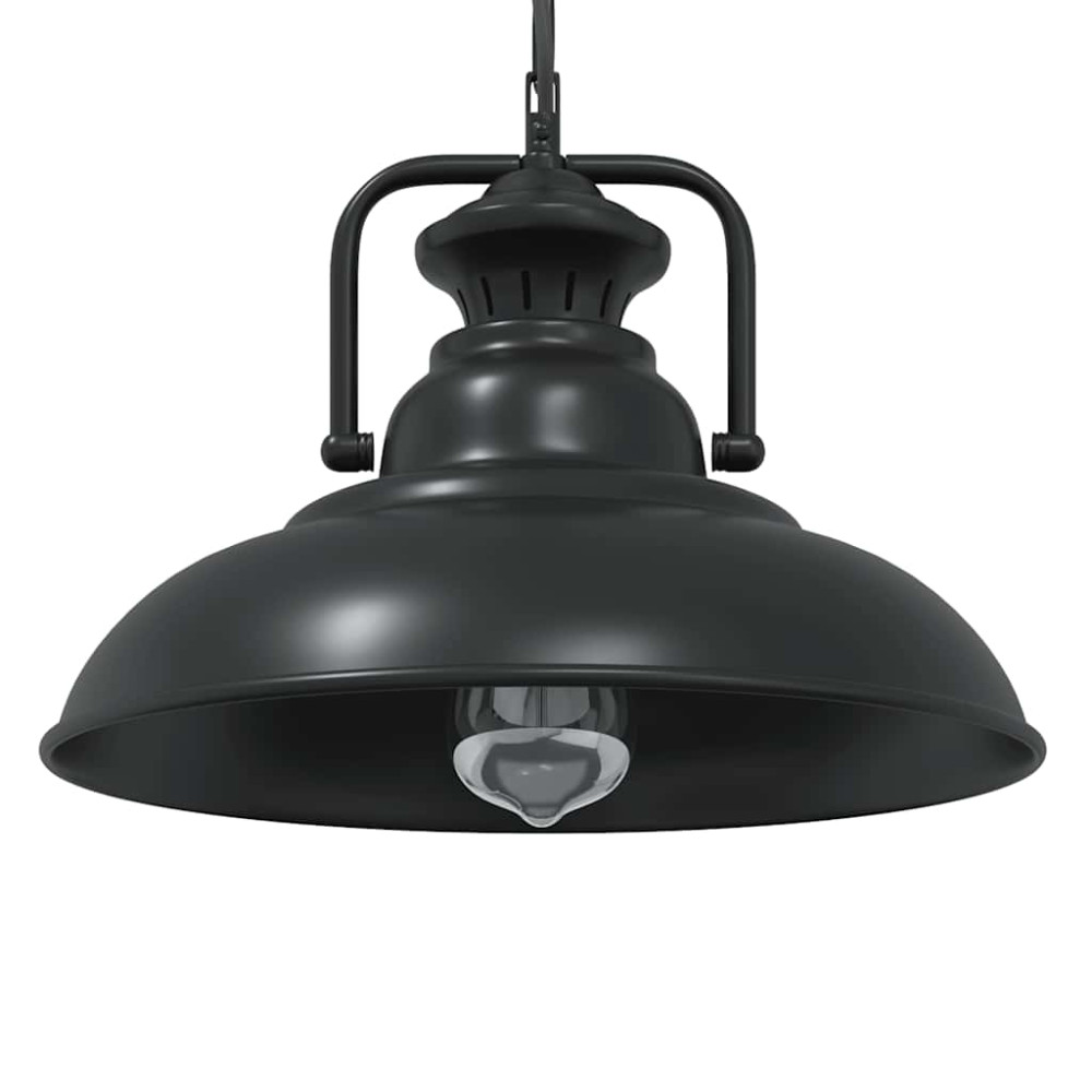 Produktbild för Taklampa E27 svart Ø 31 cm järn