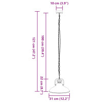 Produktbild för Taklampa E27 svart Ø 31 cm järn