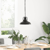 Produktbild för Taklampa E27 svart Ø 31 cm järn