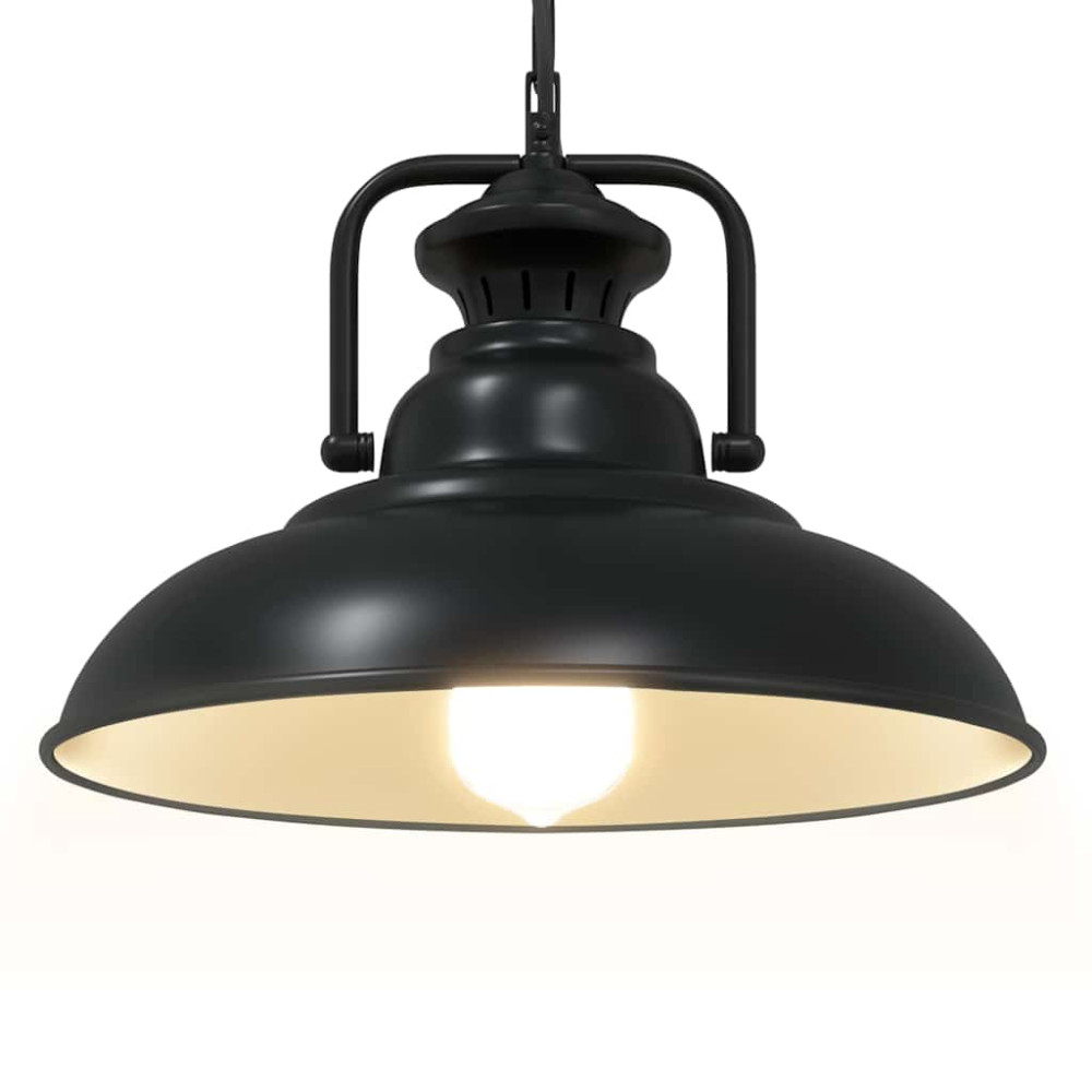 Produktbild för Taklampa E27 svart Ø 31 cm järn