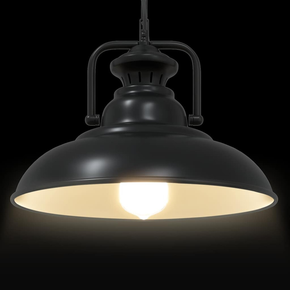 Produktbild för Taklampa E27 svart Ø 31 cm järn