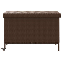 Produktbild för Dynbox på hjul brun 110x55x73 cm konstrottning