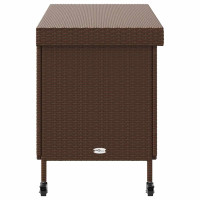 Produktbild för Dynbox på hjul brun 110x55x73 cm konstrottning