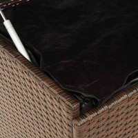 Produktbild för Dynbox på hjul brun 110x55x73 cm konstrottning