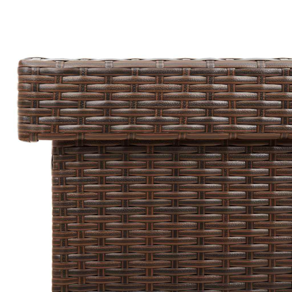 Produktbild för Dynbox på hjul brun 110x55x73 cm konstrottning