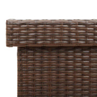 Produktbild för Dynbox på hjul brun 110x55x73 cm konstrottning