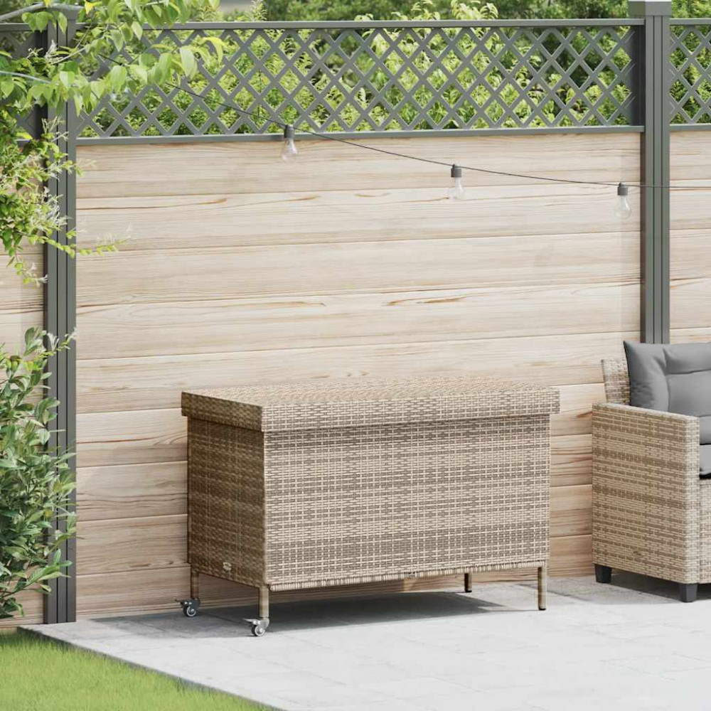 Produktbild för Dynbox på hjul grå 110x55x73 cm konstrottning