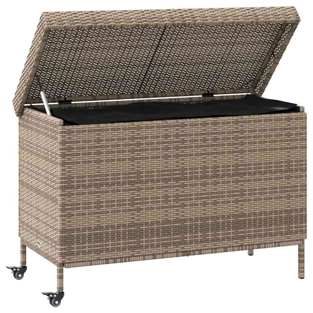 Produktbild för Dynbox på hjul grå 110x55x73 cm konstrottning