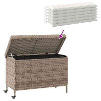 Produktbild för Dynbox på hjul grå 110x55x73 cm konstrottning