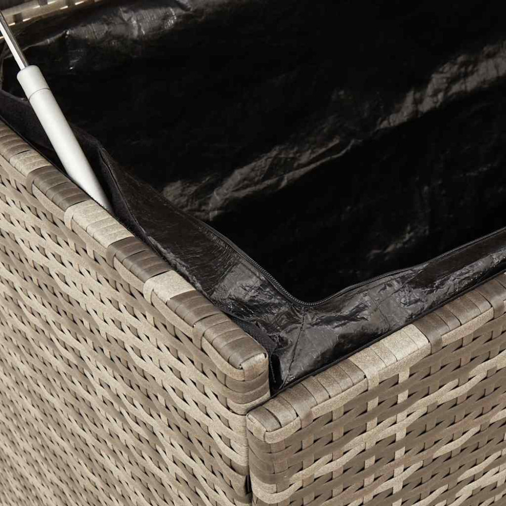 Produktbild för Dynbox på hjul grå 110x55x73 cm konstrottning