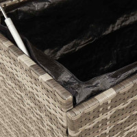 Produktbild för Dynbox på hjul grå 110x55x73 cm konstrottning