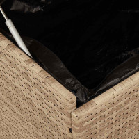 Produktbild för Trädgårdslåda med hjul blandad beige 110x55x73 cm konstrotting