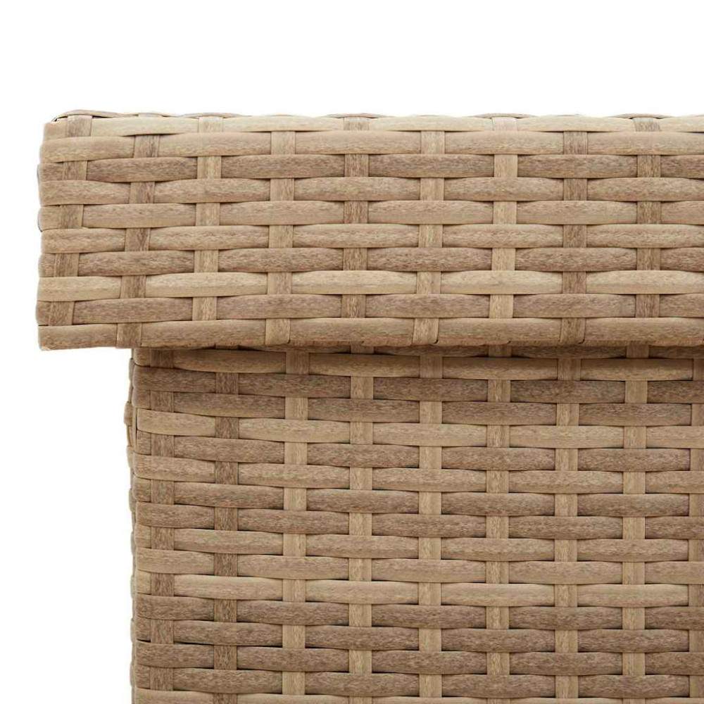 Produktbild för Trädgårdslåda med hjul blandad beige 110x55x73 cm konstrotting