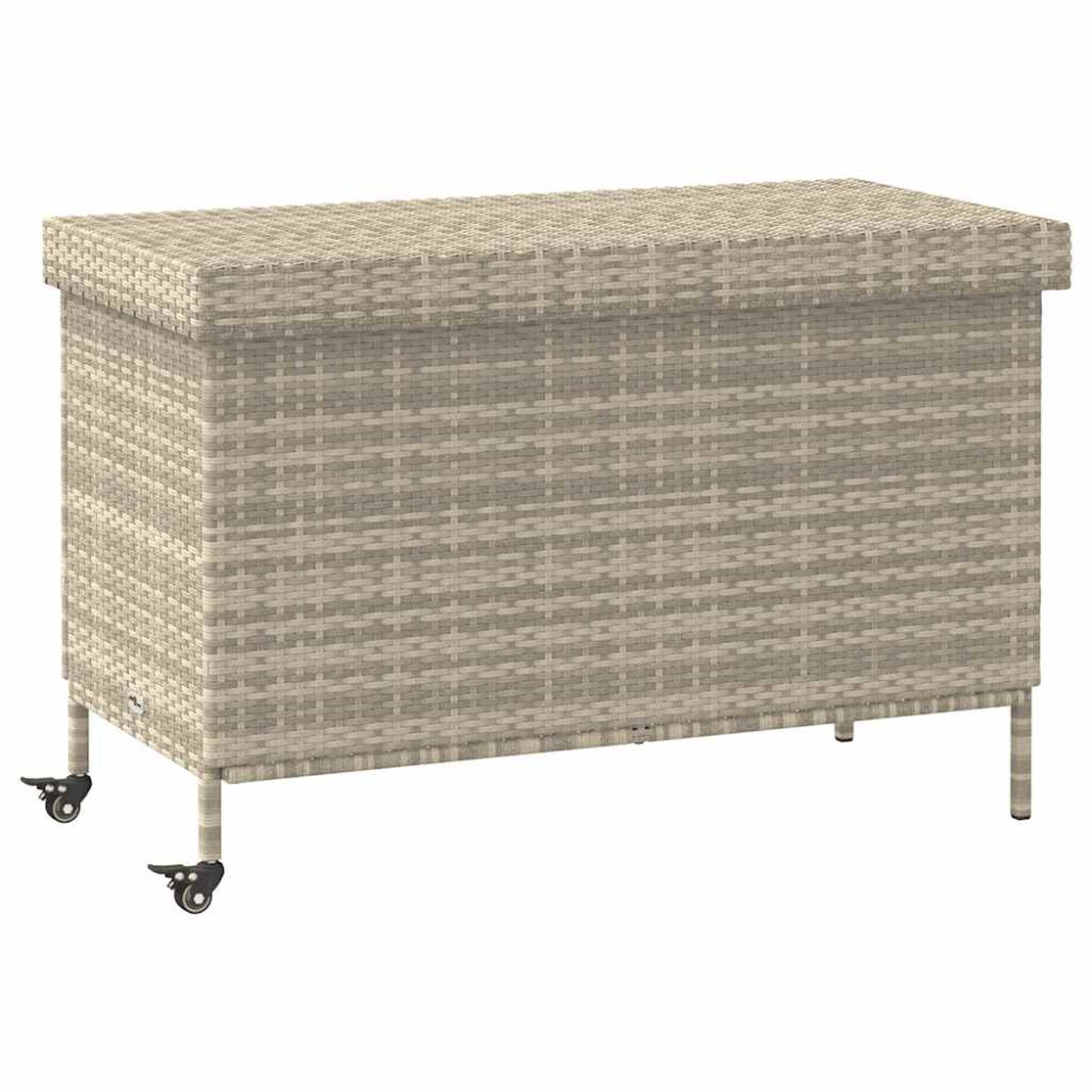 Produktbild för Dynbox på hjul ljusgrå 110x55x73 cm konstrottning