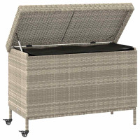 Produktbild för Dynbox på hjul ljusgrå 110x55x73 cm konstrottning