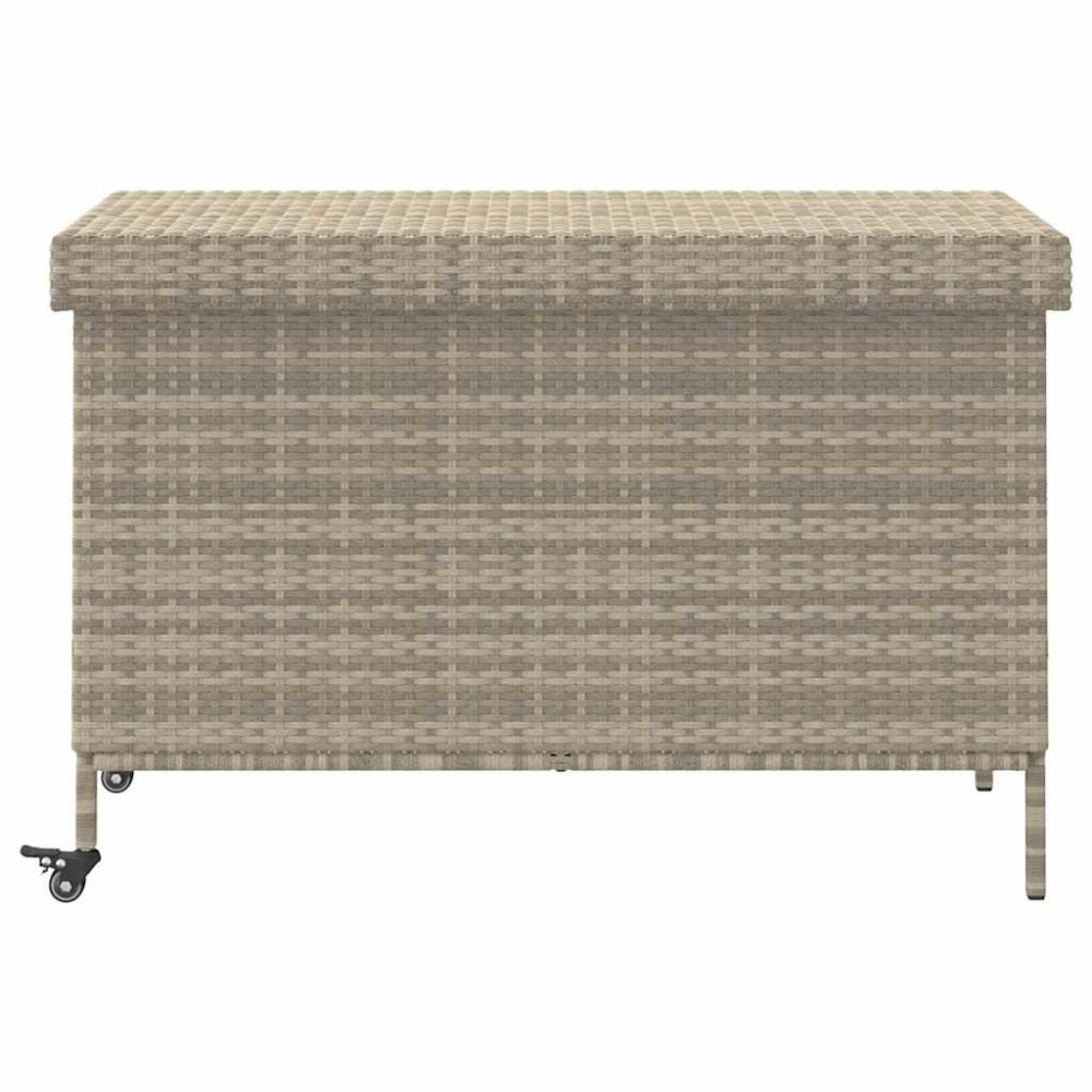 Produktbild för Dynbox på hjul ljusgrå 110x55x73 cm konstrottning