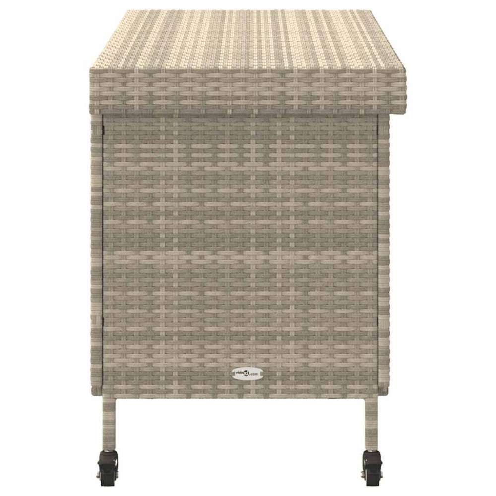 Produktbild för Dynbox på hjul ljusgrå 110x55x73 cm konstrottning