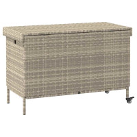 Produktbild för Dynbox på hjul ljusgrå 110x55x73 cm konstrottning