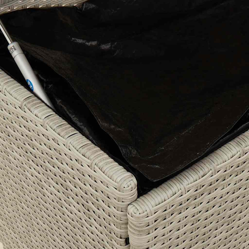 Produktbild för Dynbox på hjul ljusgrå 110x55x73 cm konstrottning