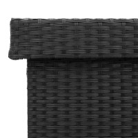 Produktbild för Trädgårdslåda med hjul svart 160x55x75 cm konstrotting