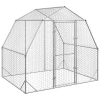 Produktbild för Hönsgård 2,5x2x2,25 m galvaniserat stål