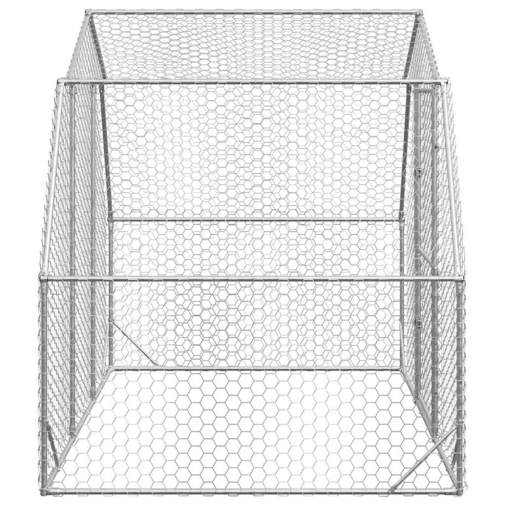 Produktbild för Hönsgård 2,5x2x2,25 m galvaniserat stål