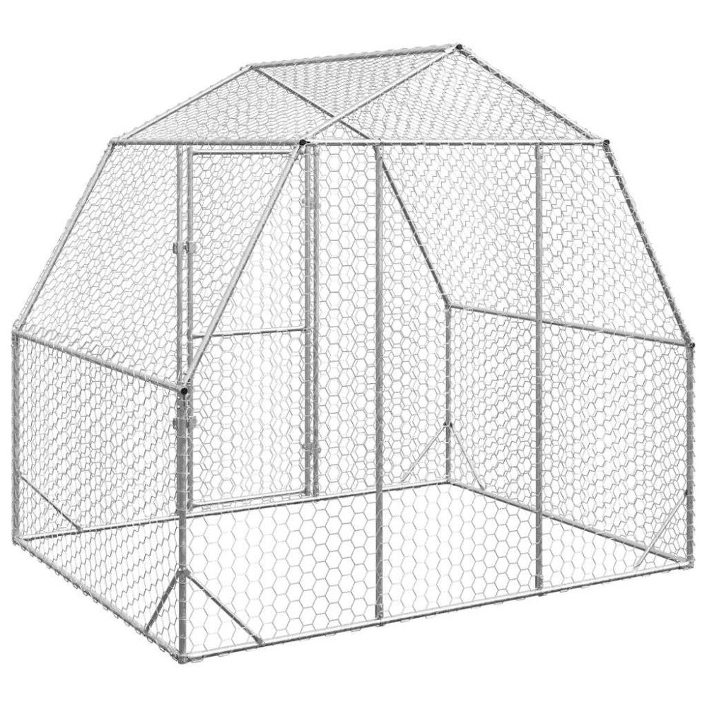 Produktbild för Hönsgård 2,5x2x2,25 m galvaniserat stål