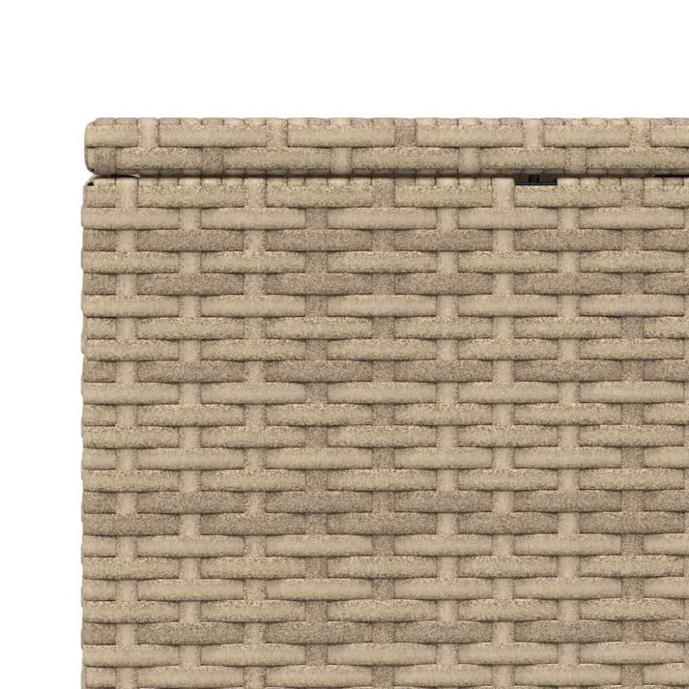 Produktbild för Solsäng med flytande dyna beige konstrotting