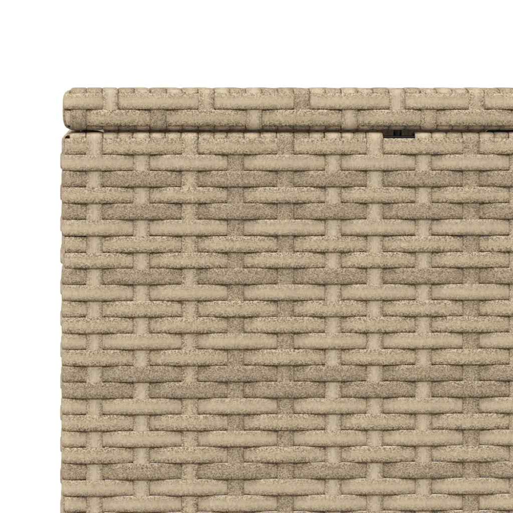 Produktbild för Solsäng med flytande dyna beige konstrotting