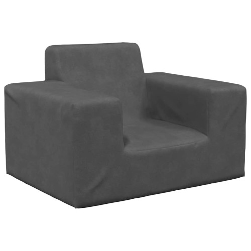 vidaXL Barnsoffa antracit mjuk plysch