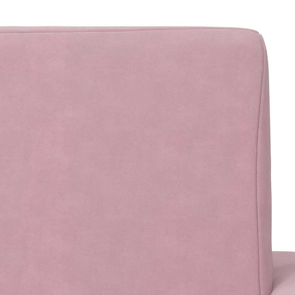 Produktbild för Bäddsoffa för barn rosa mjuk plysch