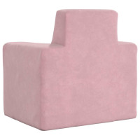 Produktbild för Barnsoffa rosa mjuk plysch