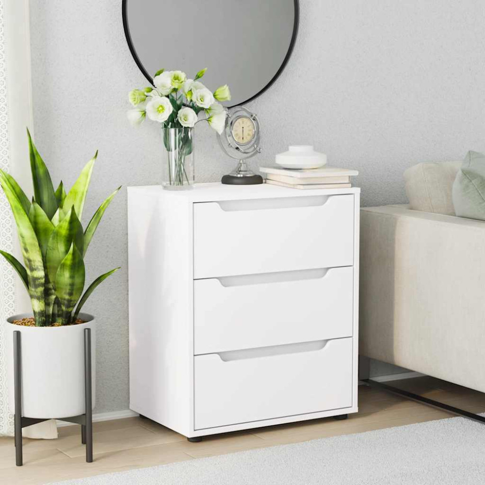 Produktbild för Skänk VISNES vit 60x40x73 cm konstruerat trä