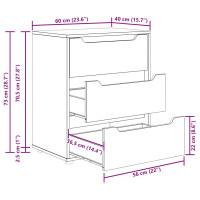 Produktbild för Skänk VISNES svart 60x40x73 cm konstruerat trä