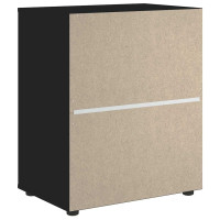 Produktbild för Skänk VISNES svart 60x40x73 cm konstruerat trä