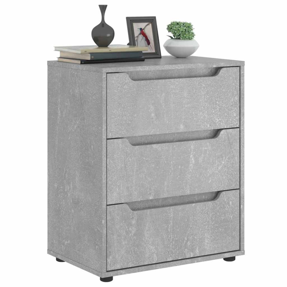 Produktbild för Skänk VISNES betonggrå 60x40x73 cm konstruerat trä