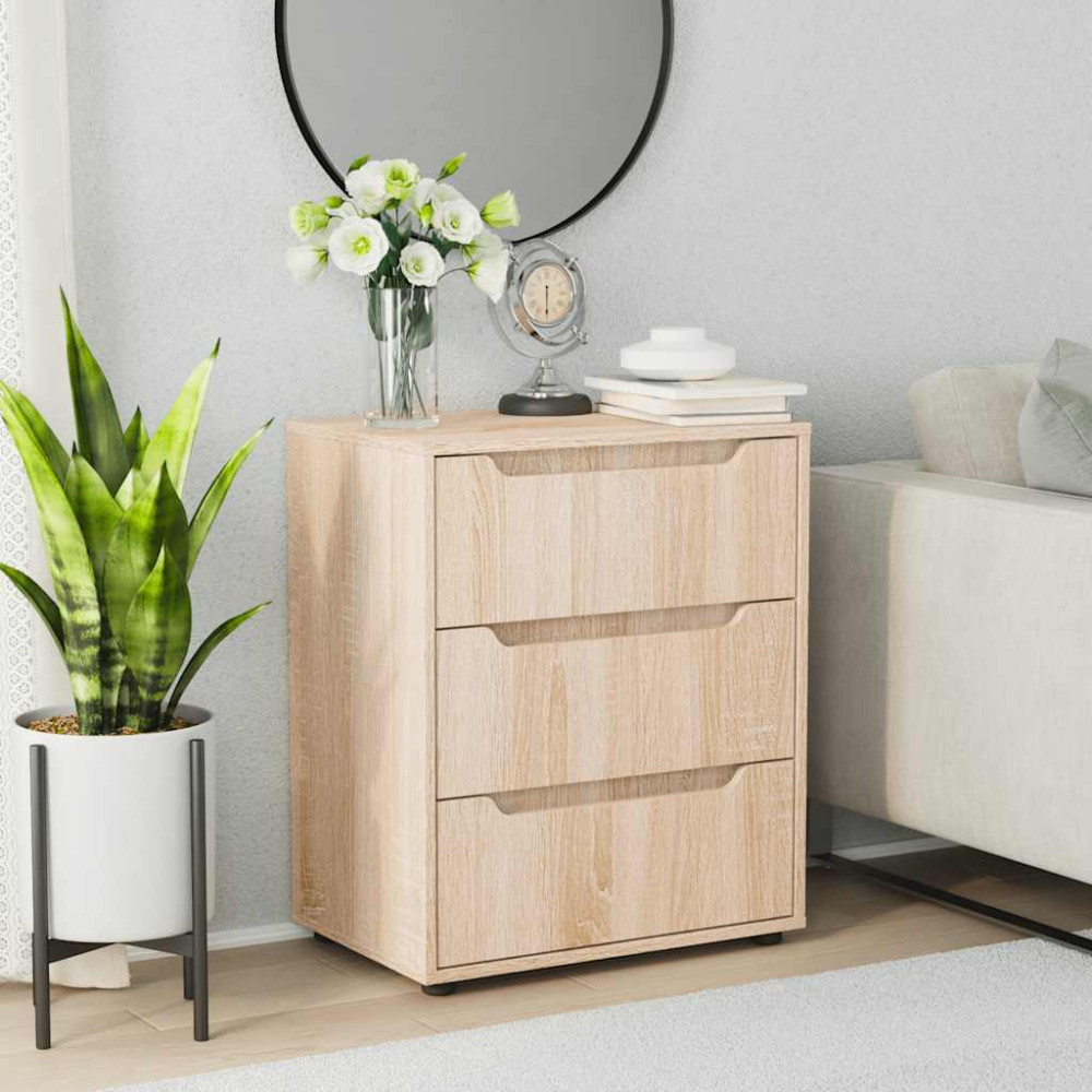 Produktbild för Skänk VISNES Sonoma ek 60x40x73 cm konstruerat trä