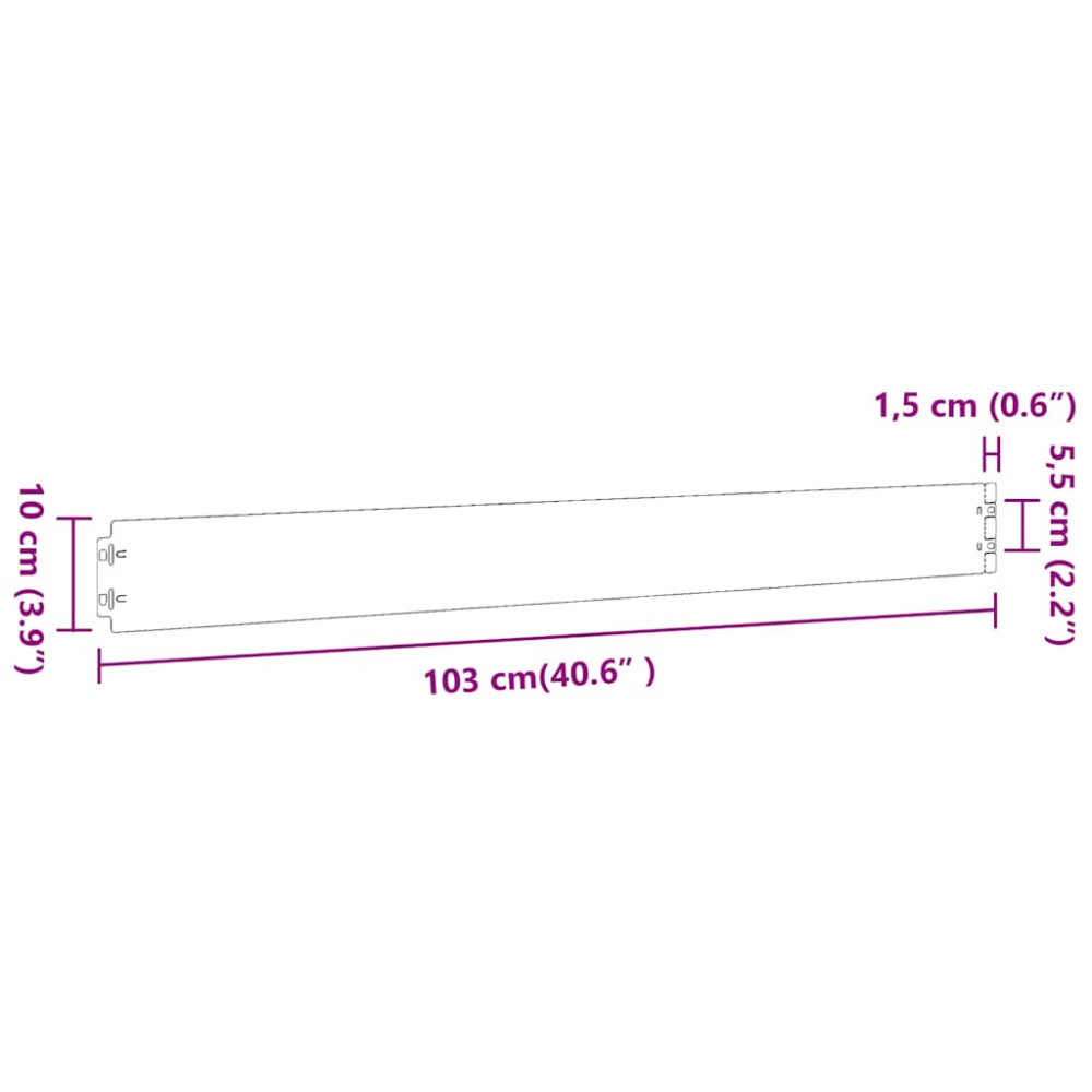 Produktbild för Rabattkanter 10 st svart 10x103 cm kallvalsat stål