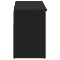 Produktbild för Skobänk svart 102x30,5x45 cm konstruerat trä