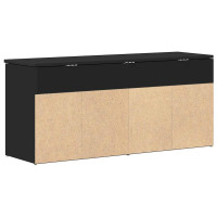 Produktbild för Skobänk svart 102x30,5x45 cm konstruerat trä