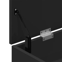 Produktbild för Skobänk svart 102x30,5x45 cm konstruerat trä