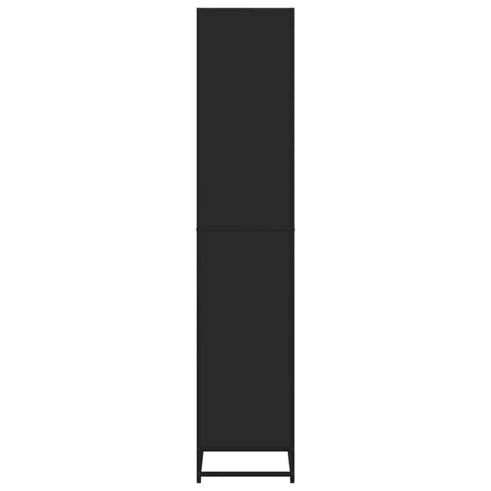 Produktbild för Bokhylla svart 80,5x35x170,5 cm konstruerat trä