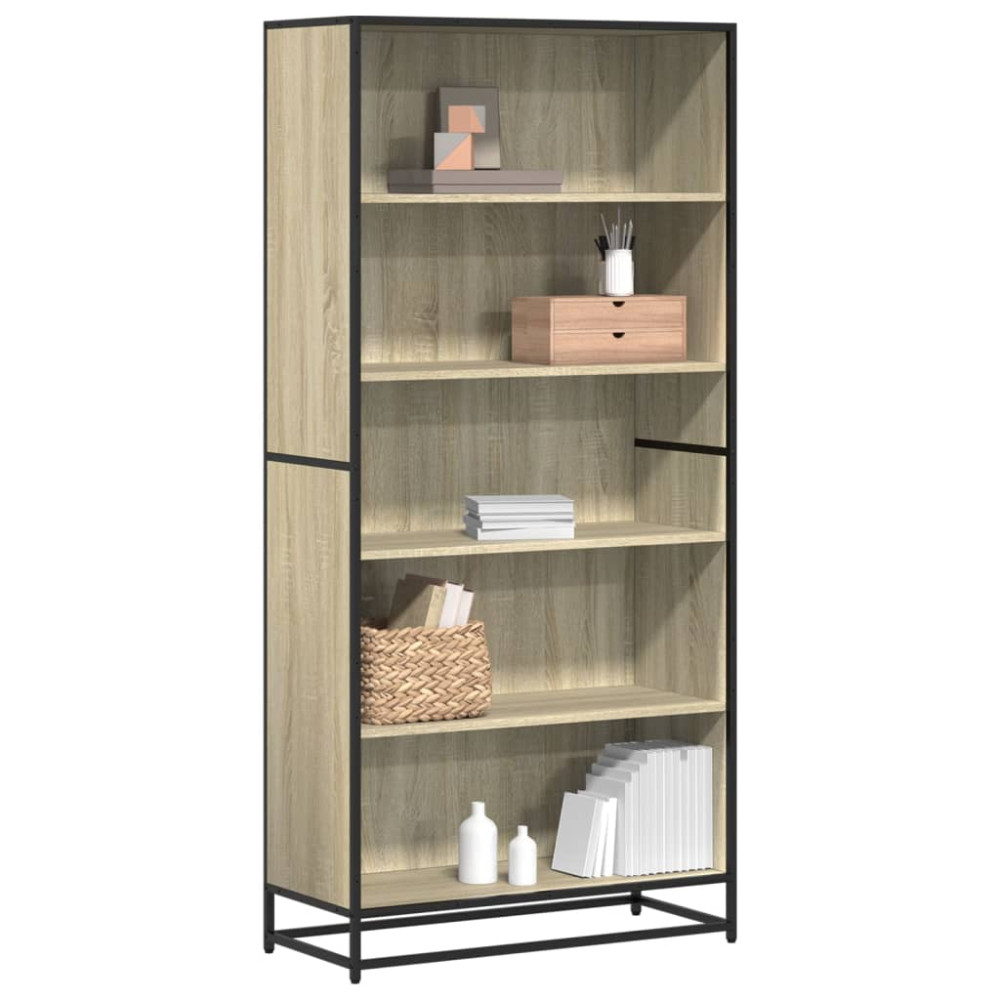 Produktbild för Bokhylla sonoma-ek 80,5x35x170,5 cm konstruerat trä